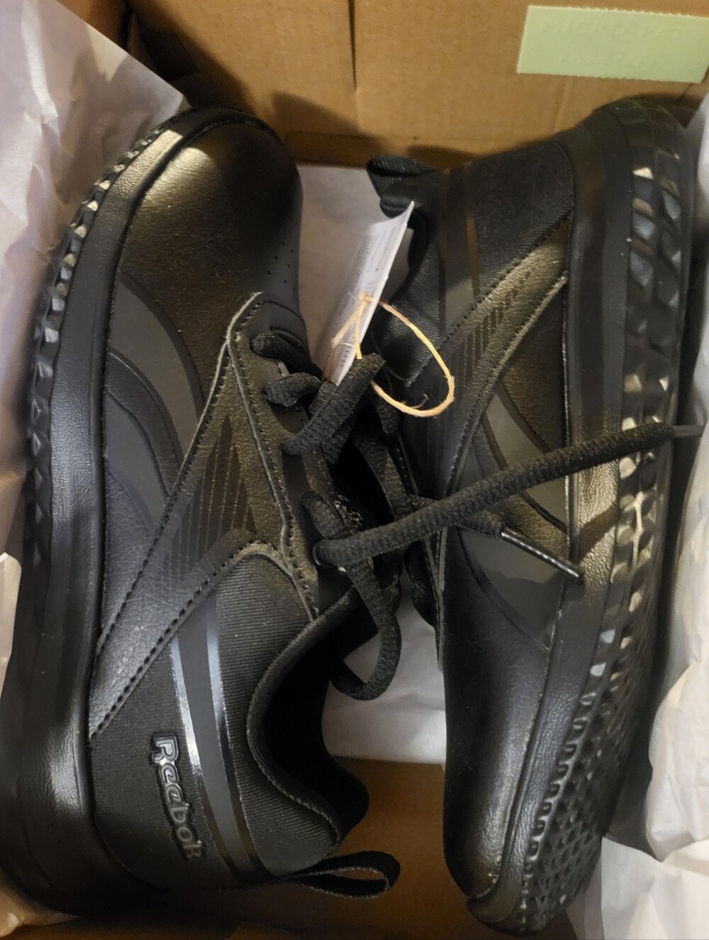 Reebok ALL BLack shoes kids size